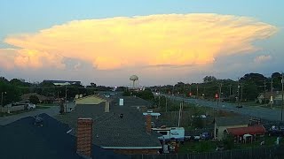 Abilene TX -  Distant Thunderstorm Birth to Death 7PM-1AM 20230511 East All-Sky Cam (100x Timelapse)