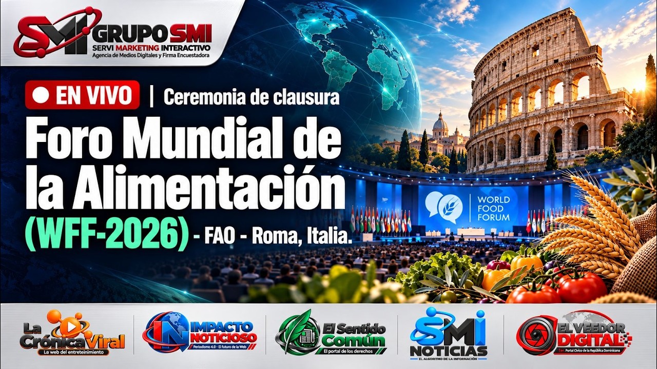 🔴EN VIVO | Ceremonia de clausura Foro Mundial de la Alimentación (WFF-2026) - FAO - Roma, Italia.