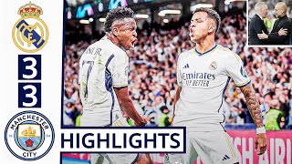 ⚪Real Madrid vs Man City (3-3) HIGHLIGHTS: Bernardo, Valverde, Rodrygo, Foden & All GOALS!
