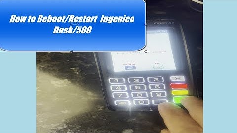 How to Reboot World Pay Ingenico Cash Machine