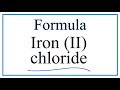Iron II Chloride Concepts