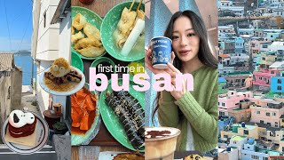 busan vlog first time itinerary cafe hopping Gamcheon Huinnyeoul yummy food aesthetic airbnb