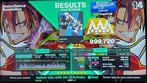 [DDR WORLD] Verdure Footsteps (ESP-14) 999,720 PFC