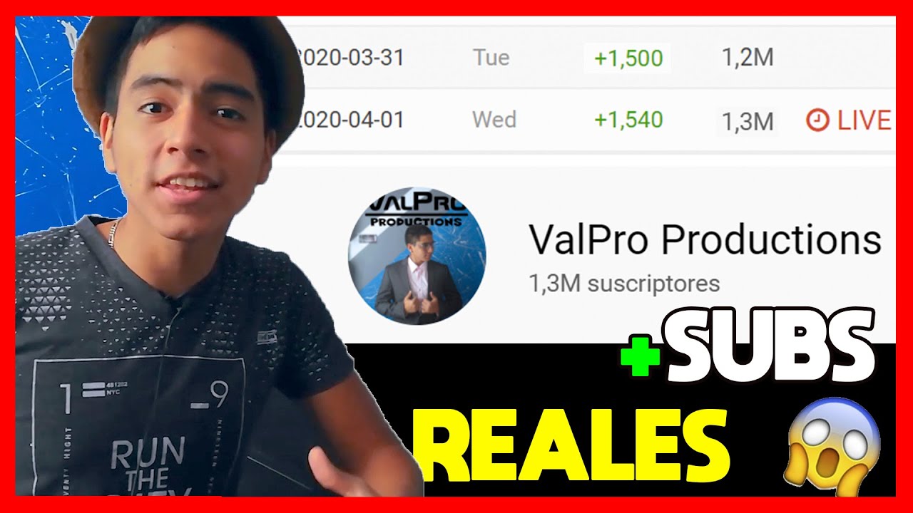 SUSCRIPTORES GRATIS REALES en YouTube!!! 2021😎😱 - ValPro -