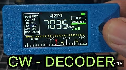 CW Decode , Si4732 Mini Receiver 