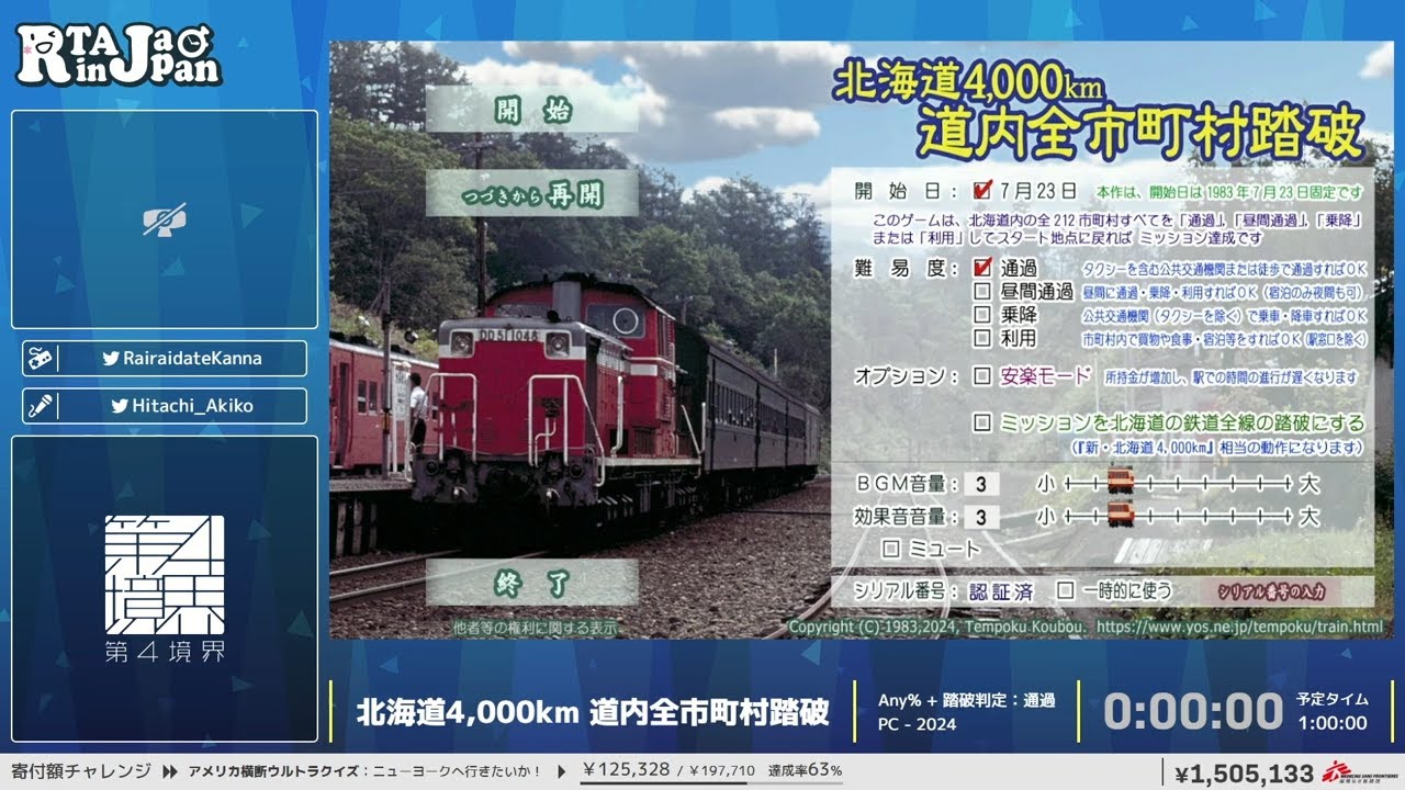 北海道4,000km 道内全市町村踏破 - RTA in Japan Summer 2025