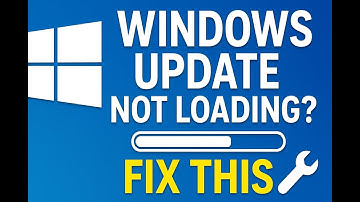 Fix Windows Update Not Working Stuck on Loading or Not Downloading  2025 Easy Solution