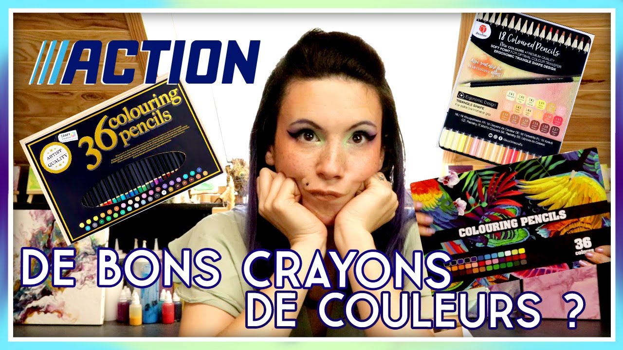⭐ HAUL ACTION ⭐ - CRAYONS DE COULEUR 🖍️- Valent ils le coup ?  - 🌸 Colorisation de fleurs 🌸