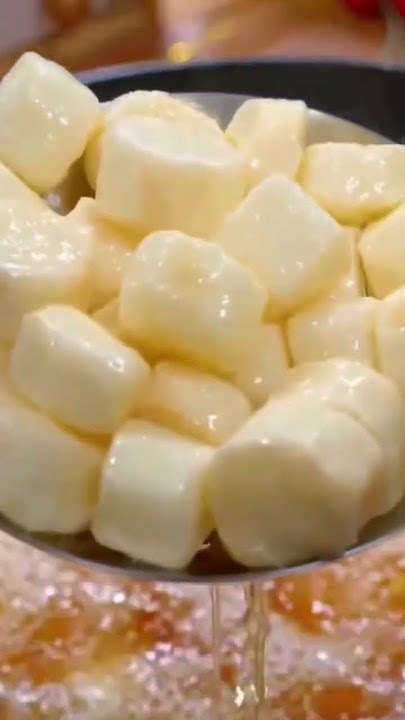 home cooking, recipe idea for sweet and sour fried Chinese taro, with thick sauce that tastes ver...