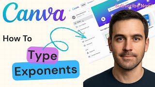 How to Type Exponents in Canva | Superscript Text 2026