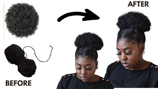 15 MINUTES AFRICAN THREAD WITH HIGH PUFF BUN/PROTECTIVE STYLE | Hairbysharon