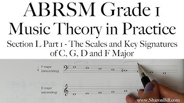ABRSM Grade 1 Music Theory Section L Part 1 The Scales of C, G, D and F Major with Sharon Bill