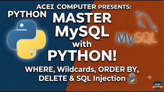 #aceicomputer Python MySQL Tutorial: How to Select, Filter, Sort, and Delete Data