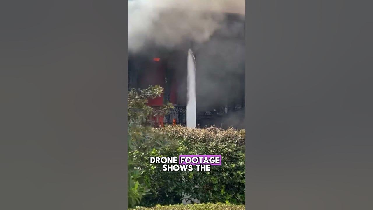 See what's left of Nottoway plantation in morning light after fire destroyed Louisiana mansion