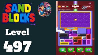 Information Sand blocks drop puzzle level  497 Hard level solution and walkthrough  Guide