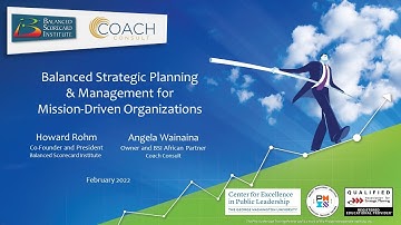 Balanced Strategic Planning & Management for Mission-Driven Organizations