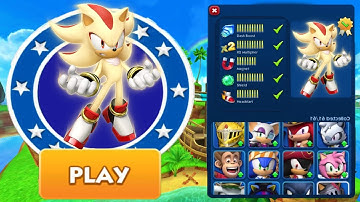 Sonic Dash - Super Shadow Update New Character Unlocked and Fully Upgraded All Characters Unlocked