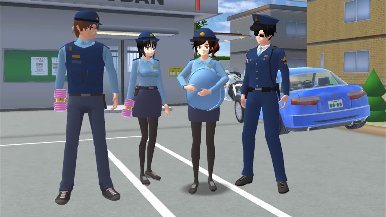 A Pregnant Police Officer on Duty | Sakura School Simulator