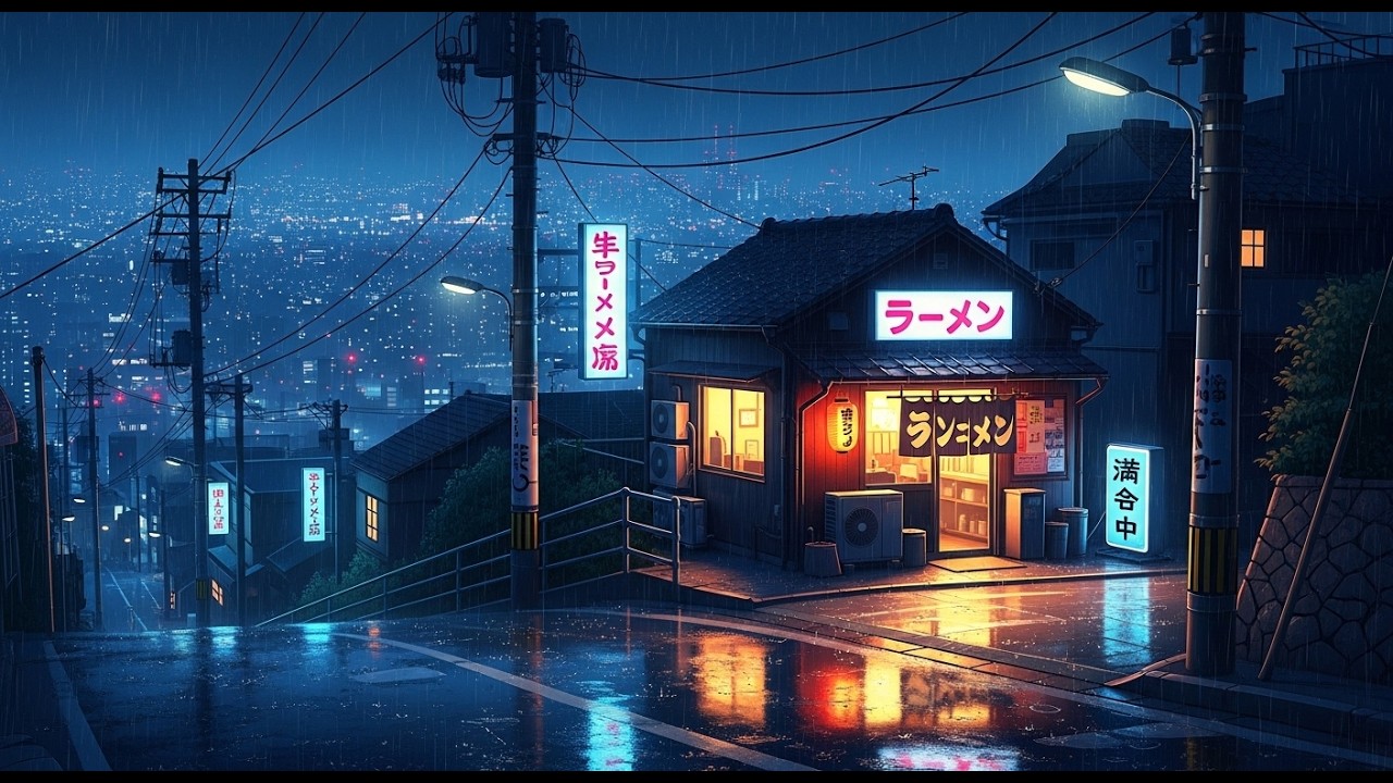 Lofi Tokyo Rain for Studying ☔ | Focus Music, No Lyrics