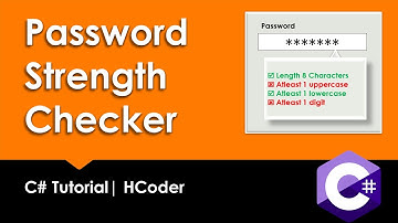 Password Strength Checker Tool using C# | HCoder