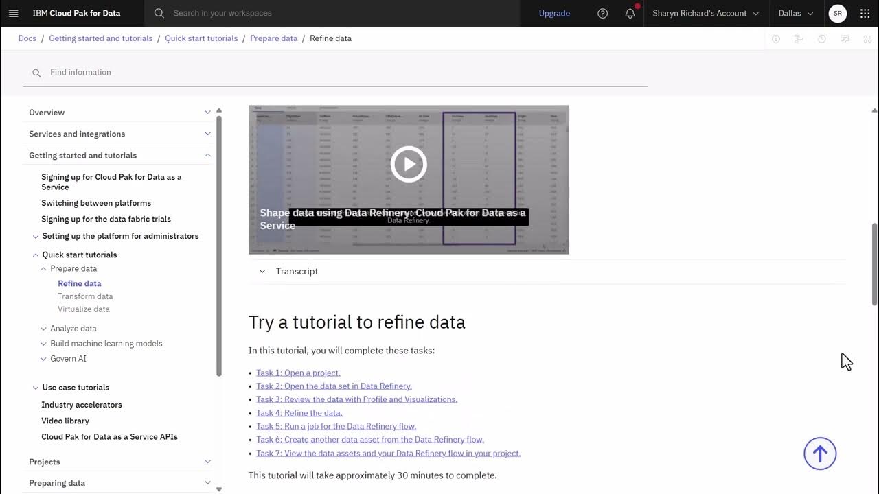 Quick start tutorials - YouTube