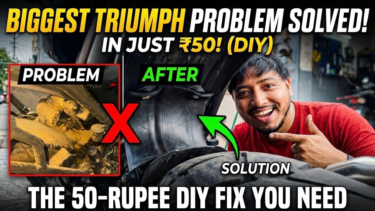 Triumph Scrambler 400X Biggest Problem SOLVED for Just ₹50! 😳🔥 - YouTube