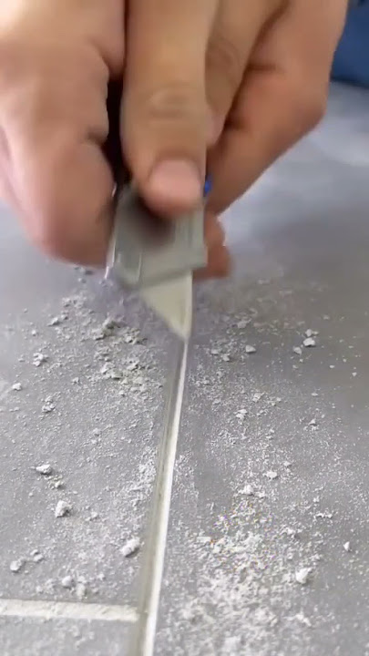 how to remove grout !! #tiles #grout