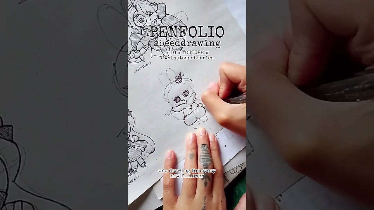 crk moon rabbit cookie ballpen art