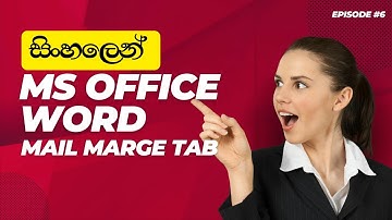 Microsoft Word for Beginners #06 | Full Tutorial on Tabs and Key Features in Sinhala | MailMarge