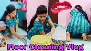 Indian Housewife Floor Cleaning Vlog | Cleaning New Vlog ❣️ | Cleaning #indianhousewife