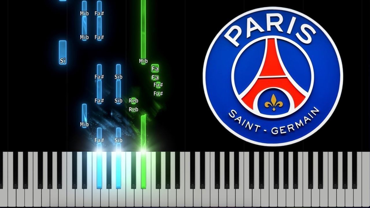 PSG - Tous ensemble on chantera | Piano Tutorial FACILE + Karaoké Paroles