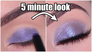 5 Minute Soft Lavender Eyeshadow Tutorial | Hooded Eye Friendly Makeup Look