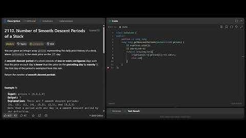 LeetCode 2110. Number of Smooth Descent Periods of a Stock