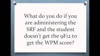 Q&A 1: Low WPM score in Silent Reading Fluency
