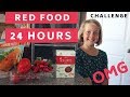 24 HOURS EATING ONLY RED FOOD CHALLENGE