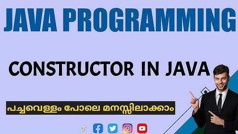 Constructor in Java|Java Programming|malayalam Tutorial