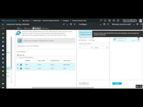 Oct 2016 - How To Enable Long Term Retention Azure SQL - Demo