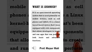 What is Android | Android Exam | Android Interview Questions and Answers