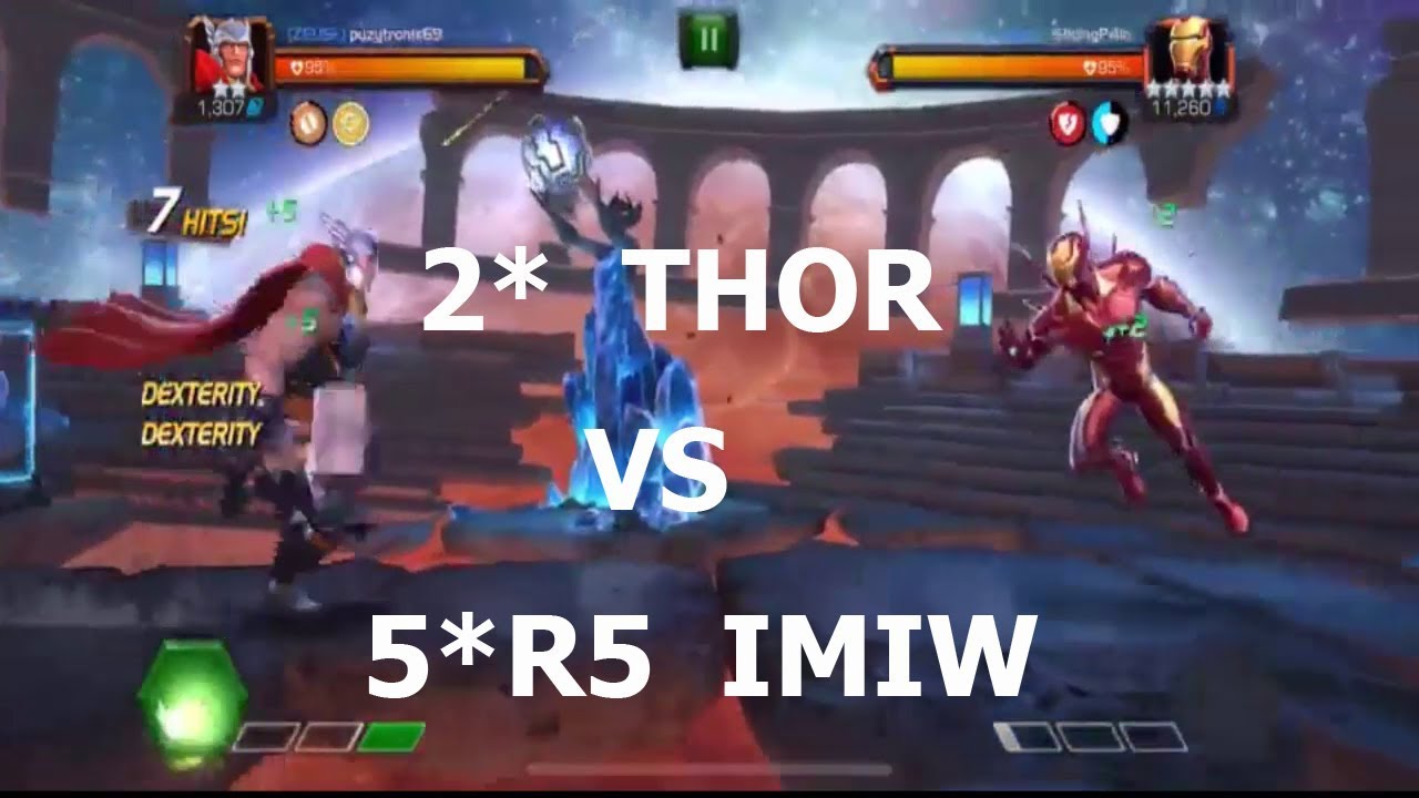 HOW TO PARRY IRON MAN (IW)  2 STAR THOR VS. 5 STAR IMIW FT. PUZYTRONIX69 MCOC