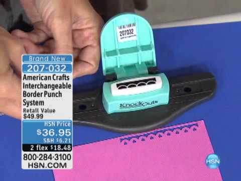 AmericanCrafts パンチ2点 American Crafts Interchangeable Border Punch System - YouTube