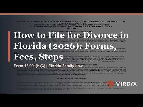 How to File for Divorce in Florida (2026): Forms, Fees, Steps