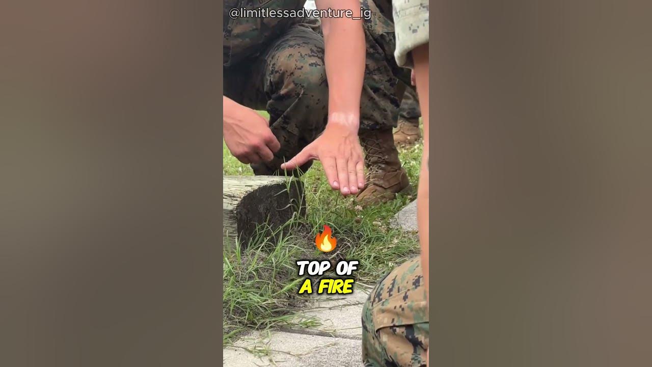 This soldier is willing to get bitten by fire ants This soldier is willing to get bitten by fire ants