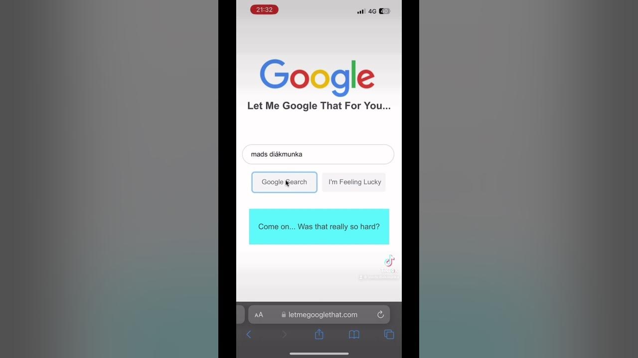 Let me Google that for you YouTube