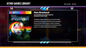 Atari 50 Neo Breakout Unlocking A New Game PS4 Gameplay