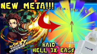 7 Star Tanjiro || Hell Raid Solo || 4 Units Only | All Star Tower Defense -Roblox