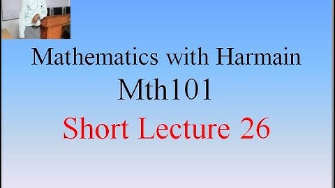 MTH101|MTH 101|Short Lecture|26| Integration | substitution |formulas|Integration by substitution