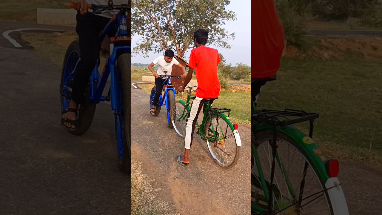 😱🏁Fat Bike Vs Mtb Race #shorts #trending #youtubeshorts #viral #cycle #fatbike #mtb #race