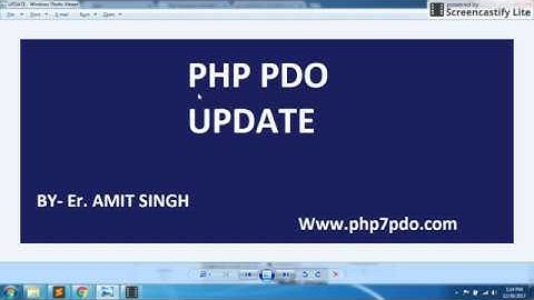 php pdo update in hindi|| pdo update statement||pdo update