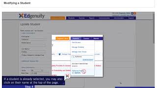 Edgenuity Modifying a student