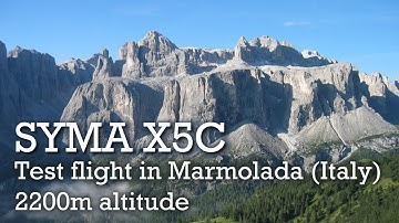 Syma X5C V2 - Flight test in Marmolada - Italy
